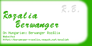 rozalia berwanger business card